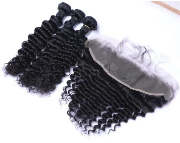 3 BUNDLE DEALS WITH 13*4 FRONTAL DEEP WAVE