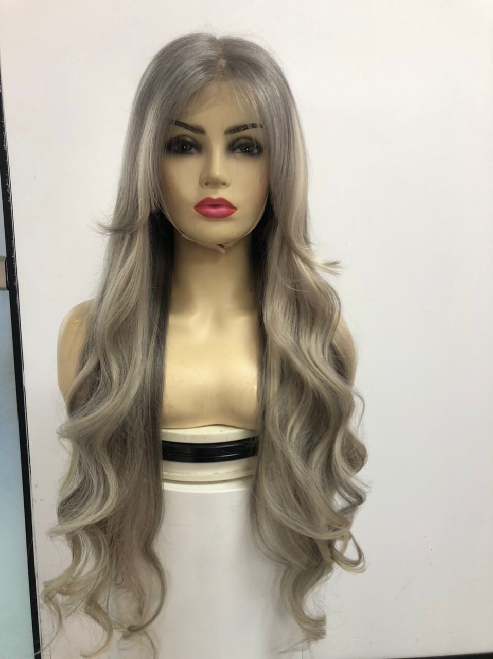 combination of dark grey and blonde