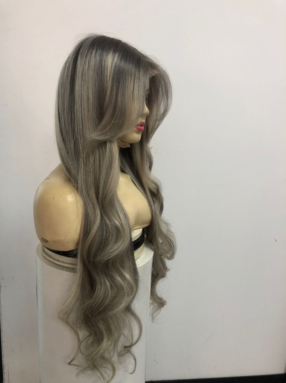 combination of dark grey and blonde