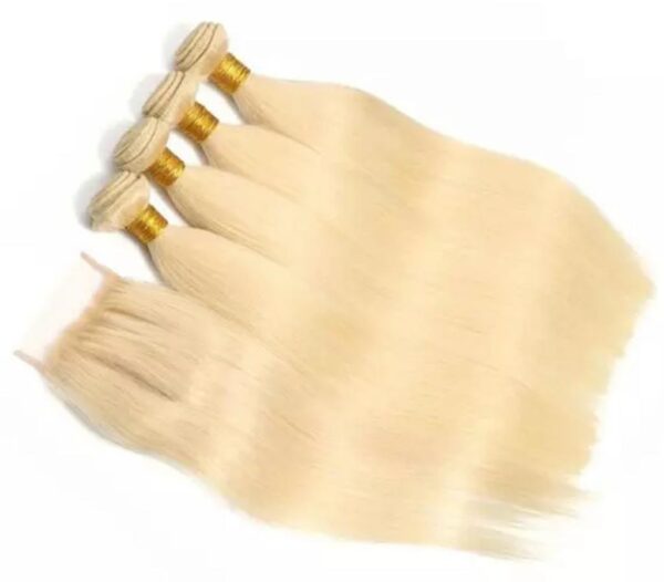 3 BUNDLE DEALS WITH 5*5 CLOSURE 613 BLONDE STRAIGHT