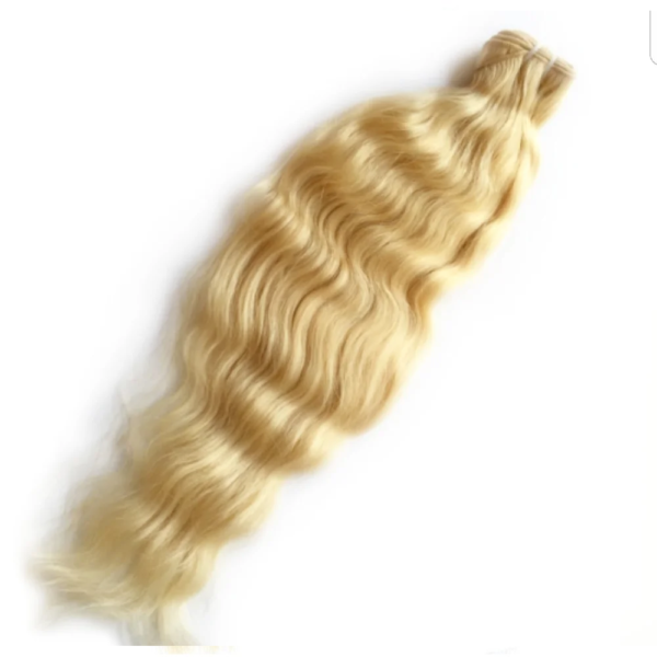 Mane Raw Indian Hair Blonde Curly.